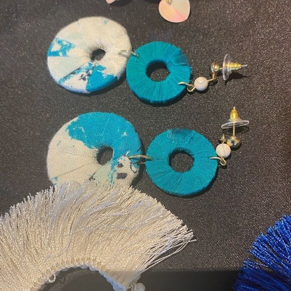 14 Pairs of fun pierced earrings- multicolor. Sold as a bundle. - Picture 4 of 14